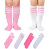 imageAmerican Trends Kids Toddler Soccer Socks Stripes Uniform Knee High Tube Long Youth Soccer Baseball Socks for Boys Girls4 Mixpack G