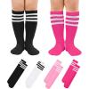 imageAmerican Trends Kids Toddler Soccer Socks Stripes Uniform Knee High Tube Long Youth Soccer Baseball Socks for Boys Girls4 Mixpack H
