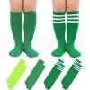 imageAmerican Trends Kids Toddler Soccer Socks Stripes Uniform Knee High Tube Long Youth Soccer Baseball Socks for Boys Girls4 Mixpack T