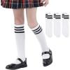 3 Pack White Black Stripes
