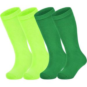 imageAmerican Trends Kids Toddler Soccer Socks Stripes Uniform Knee High Tube Long Youth Soccer Baseball Socks for Boys Girls4 Mixpack U