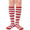 imageAmerican Trends Kids Soccer Socks Toddler Knee High Tube Socks for Boys Girls School Striped Long Sports Athletic Socks2 Pack Red Blue White