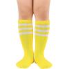 imageAmerican Trends Toddler Baseball Socks Soccer Socks Kids Athletic Tube Socks Girls Boys Softball Socks Youth Knee High Socks1 Pack Yellow White