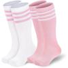 2 Pack White Pink White
