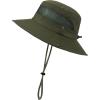 imageKids Sun Hat Outdoor UPF 50 Sun Hats Wide Brim Kids Bucket Hat Fishing Hat 512 Years1 Pack Army Green