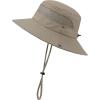 imageKids Sun Hat Outdoor UPF 50 Sun Hats Wide Brim Kids Bucket Hat Fishing Hat 512 Years1 Pack Dark Khaki