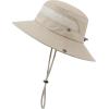 imageKids Sun Hat Outdoor UPF 50 Sun Hats Wide Brim Kids Bucket Hat Fishing Hat 512 Years1 Pack Light Beige