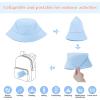 imageToddler Sun Hat Sun Protection Kids Bucket Hat Toddler Beach Hats for Girls Boys Swim CapBule
