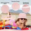 imageToddler Sun Hat Sun Protection Kids Bucket Hat Toddler Beach Hats for Girls Boys Swim CapPink