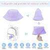 imageToddler Sun Hat Sun Protection Kids Bucket Hat Toddler Beach Hats for Girls Boys Swim CapPurple