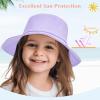 imageToddler Sun Hat Sun Protection Kids Bucket Hat Toddler Beach Hats for Girls Boys Swim CapPurple