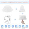 imageToddler Sun Hat Sun Protection Kids Bucket Hat Toddler Beach Hats for Girls Boys Swim CapWhite