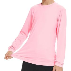 imageAmerican Trends Girls Rash Guard UPF 50 Long Sleeve UV Protection Shirts for Girls  Lightweight Quick Dry Sun Shirts 516TPink