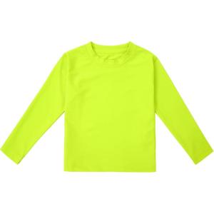 imageAmerican Trends Kids Rash Guard UPF 50 Sun Protection Rashguard for Outdoor Athletic  Long Sleeve Sun Shirts 29TBright Green