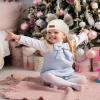 imageAmerican Trends Baby Beanie Hat Double Pom Pom Toddler Beanies Knit Infant Winter Hat Caps for Boys GirlsB Dark Pink