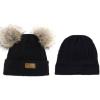 imageAmerican Trends Baby Beanie Hat Double Pom Pom Toddler Beanies Knit Infant Winter Hat Caps for Boys GirlsB Light Pink