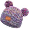 imageAmerican Trends Baby Beanie Hat Double Pom Pom Toddler Beanies Knit Infant Winter Hat Caps for Boys GirlsMulticolor