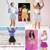 imageAmerican Trends Girls Sequin Sparkly Skirts Girls Metallic Skirt 2Layer Ruffle Skirts with Sunglasses Cheerleaders SkirtGold