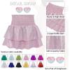 imageAmerican Trends Girls Sequin Sparkly Skirts Girls Metallic Skirt 2Layer Ruffle Skirts with Sunglasses Cheerleaders SkirtPurple