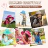 imageAmerican Trends Girls Sun Hat UPF 50 Wide Brim Girls Bucket Hat Adjustable Summer Hat Safari Hat Fishing Hat for 513 Years1 Pack Sky Blue