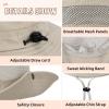 imageAmerican Trends Girls Sun Hat UPF 50 Wide Brim Girls Bucket Hat Adjustable Summer Hat Safari Hat Fishing Hat for 513 Years1 Pack Sky Blue