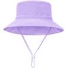 imageBaby Sun Hat Toddler Summer UPF 50 Sun Protection Baby Boy Girls Hats Beach Hats Wide Brim Adjustable Bucket Hat1 Pack Purple