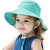 imageBaby Sun Hat Toddler Summer UPF 50 Sun Protection Baby Boy Girls Hats Beach Hats Wide Brim Adjustable Bucket HatA 1 Gray