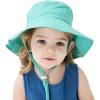imageBaby Sun Hat Toddler Summer UPF 50 Sun Protection Baby Boy Girls Hats Beach Hats Wide Brim Adjustable Bucket HatA 1 Navy