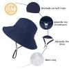 imageBaby Sun Hat Toddler Summer UPF 50 Sun Protection Baby Boy Girls Hats Beach Hats Wide Brim Adjustable Bucket HatA 1 Navy