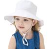 imageBaby Sun Hat Toddler Summer UPF 50 Sun Protection Baby Boy Girls Hats Beach Hats Wide Brim Adjustable Bucket HatA 1 White