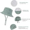 imageBaby Sun Hat Toddler Summer UPF 50 Sun Protection Baby Boy Girls Hats Beach Hats Wide Brim Adjustable Bucket HatB Blue Dinosaur