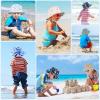 imageBaby Sun Hat Toddler Summer UPF 50 Sun Protection Baby Boy Girls Hats Beach Hats Wide Brim Adjustable Bucket HatB Navy Dinosaur