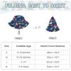 imageBaby Sun Hat Toddler Summer UPF 50 Sun Protection Baby Boy Girls Hats Beach Hats Wide Brim Adjustable Bucket HatB Navy Dinosaur