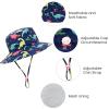 imageBaby Sun Hat Toddler Summer UPF 50 Sun Protection Baby Boy Girls Hats Beach Hats Wide Brim Adjustable Bucket HatB Navy Dinosaur