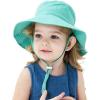 imageBaby Sun Hat UPF 50 Wide Brim Sun Protection Baby Bucket Hat Toddler Summer Hat for Boy GirlsA 2 Pack Navy  Gray