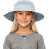 imageAmerican Trends Girls Sun Hat UPF 50 Wide Brim Girls Bucket Hat Adjustable Summer Hat Safari Hat Fishing Hat for 513 Years1 Pack Light Grey
