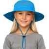 imageAmerican Trends Girls Sun Hat UPF 50 Wide Brim Girls Bucket Hat Adjustable Summer Hat Safari Hat Fishing Hat for 513 Years1 Pack Sky Blue