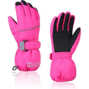 imageAmerican Trends Kids Waterproof Winter Gloves Warm Snow Gloves Boys Girls Ski Gloves Toddler Mittens WindproofRose