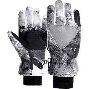 imageAmerican Trends Kids Waterproof Winter Gloves Warm Snow Gloves Boys Girls Ski Gloves Toddler Mittens WindproofZZ Black