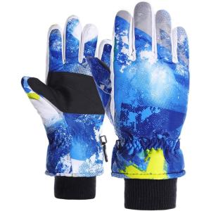 imageAmerican Trends Kids Waterproof Winter Gloves Warm Snow Gloves Boys Girls Ski Gloves Toddler Mittens WindproofZZ Blue