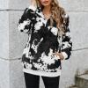 imageAmerican Trends Oversized Sweatshirts for Women Athletic Womens Sherpa Hoodie Fluffy Womens Hoodies Pullover with PocketsBlack Cow Print