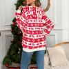 imageAmerican Trends Oversized Sweatshirts for Women Athletic Womens Sherpa Hoodie Fluffy Womens Hoodies Pullover with PocketsChristmas Deer