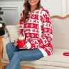 imageAmerican Trends Oversized Sweatshirts for Women Athletic Womens Sherpa Hoodie Fluffy Womens Hoodies Pullover with PocketsChristmas Deer