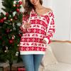 imageAmerican Trends Oversized Sweatshirts for Women Athletic Womens Sherpa Hoodie Fluffy Womens Hoodies Pullover with PocketsChristmas Deer