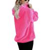 imageAmerican Trends Oversized Sweatshirts for Women Athletic Womens Sherpa Hoodie Fluffy Womens Hoodies Pullover with PocketsHot Pink