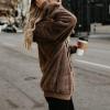 imageAmerican Trends Oversized Sweatshirts for Women Athletic Womens Sherpa Hoodie Fluffy Womens Hoodies Pullover with PocketsKhaki