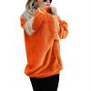 imageAmerican Trends Oversized Sweatshirts for Women Athletic Womens Sherpa Hoodie Fluffy Womens Hoodies Pullover with PocketsOrange