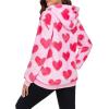 imageAmerican Trends Oversized Sweatshirts for Women Athletic Womens Sherpa Hoodie Fluffy Womens Hoodies Pullover with PocketsPink Love Heart