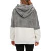 imageAmerican Trends Oversized Sweatshirts for Women Athletic Womens Sherpa Hoodie Fluffy Womens Hoodies Pullover with PocketsZ Grey White