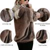 imageAmerican Trends Womens Athletic Fuzzy Hoodies Sherpa Pullover Hoodie for Women Zip Oversized Plush Hoodie with PocketsBlack